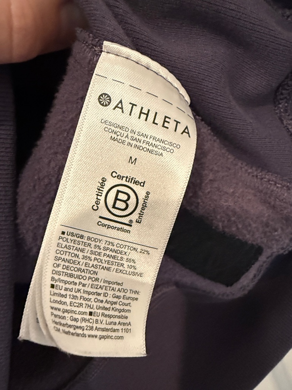 Athleta Forever Fleece 1/4 Zip Sweatshirt size M Twilight - Picture 4 of 5